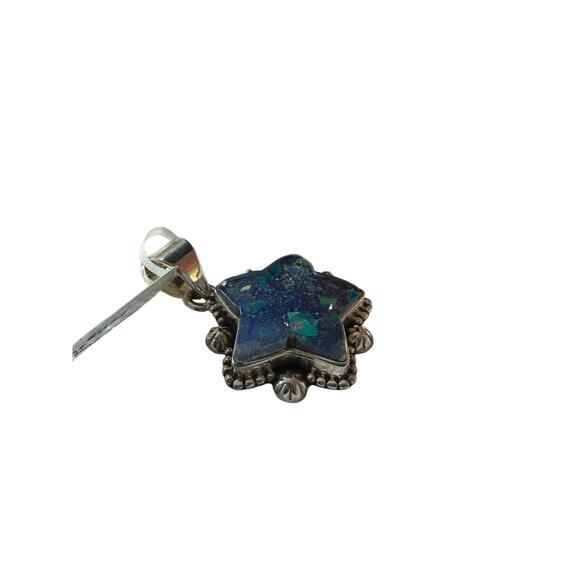 925 Sterling Silver Star Doublet Opal Pendant – Brilliant Rainbow Flash - Picture 3 of 3